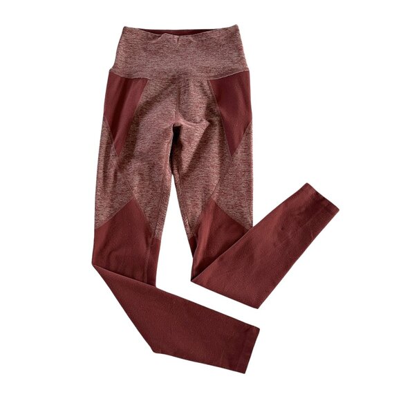 Beyond Yoga Space Dye Colorblock Leggings, Rust Small - Picture 1 of 7